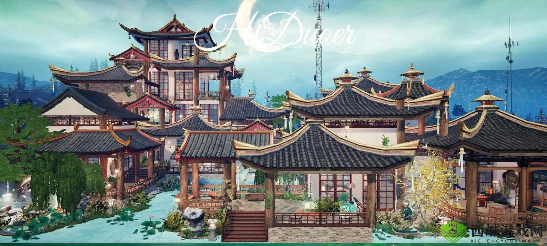明日之后江南园林别墅蓝图 独特园林建筑设计图详解