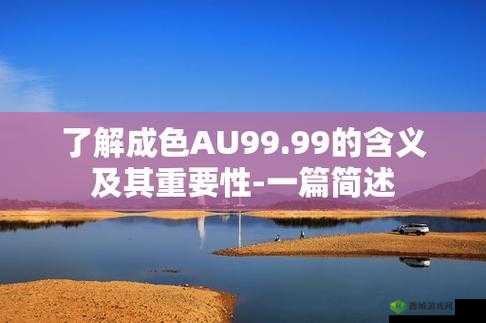 成色 AU999.9 已修复卡顿问题：性能更优