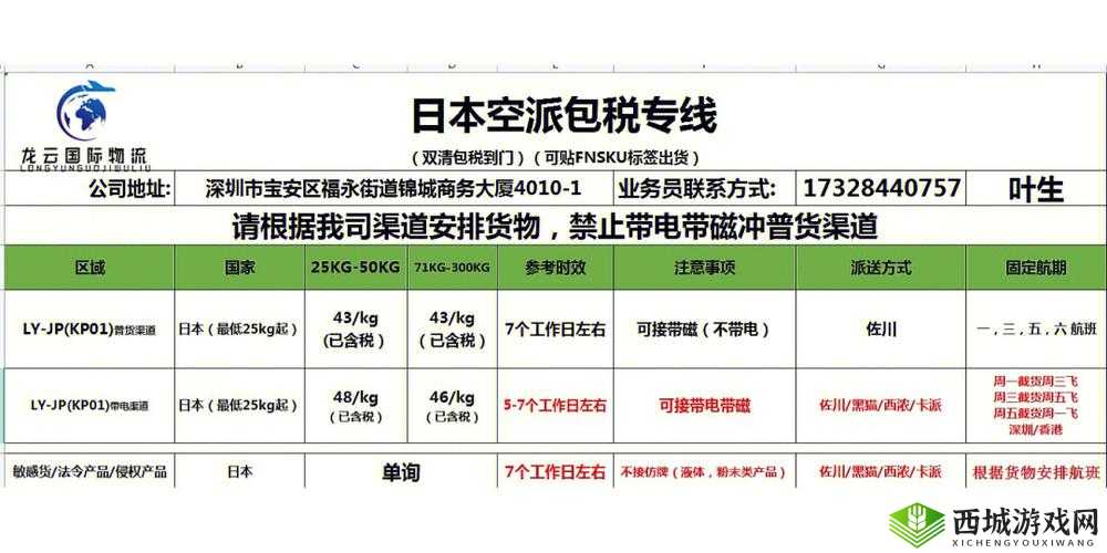 欧洲码与日本码专线：物流新通道
