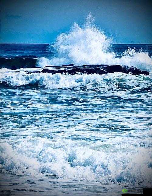 浪花一阵接一阵地涌了过来：大海的澎湃景象