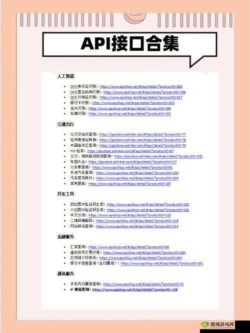 免费开放的 API 大全：涵盖众多领域的实用接口集合