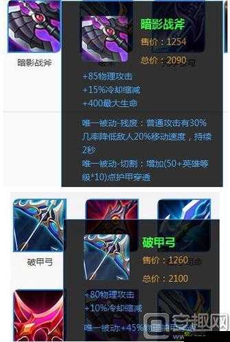 破甲弓与暗影战斧，深度解析游戏中的两大破甲利器及其使用策略